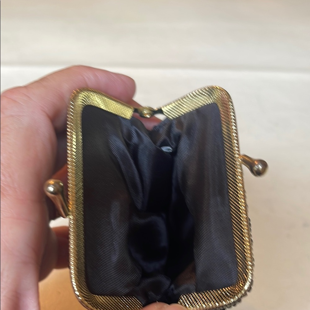 Beaded Dice  change purse- Black and White - Picture 3 of 5